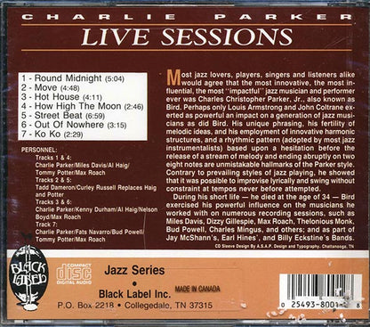 Charlie Parker - Live Sessions (CD)