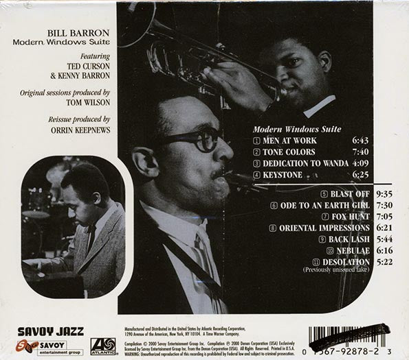 Bill Barron - Modern Windows Suite (CD)