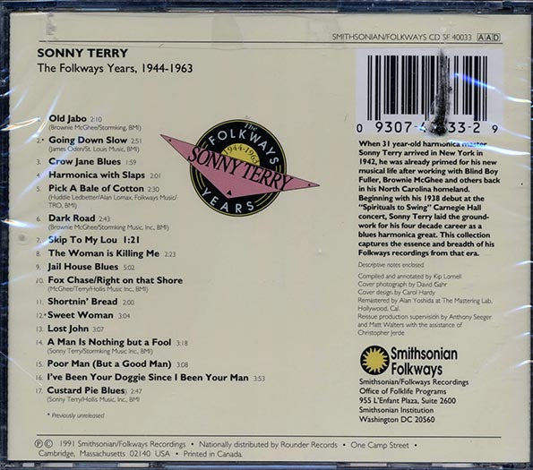 Sonny Terry - The Folkways Years, 1944-1963 (CD)