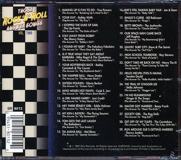 Tina Powers, Bobby Wells, The Up Fronts, Etc. - Those Rock 'N' Roll Answer Songs Volume 2 (29 tracks) (CD)