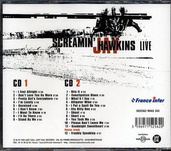 Screamin' Jay Hawkins - Live: Olympia, Paris 1998 (21 tracks) (CD)
