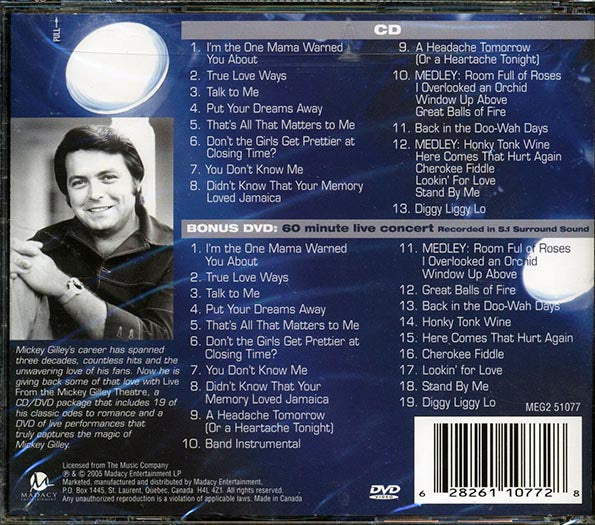 Mickey Gilley - Live From The Mickey Gilley Theatre (CD)