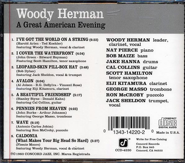Woody Herman - A Great American Evening Volume 3 (CD)