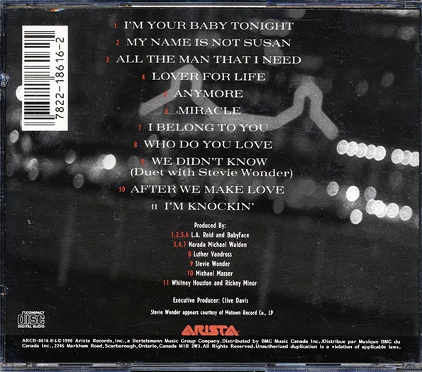 Whitney Houston - I'm Your Baby Tonight (CD)