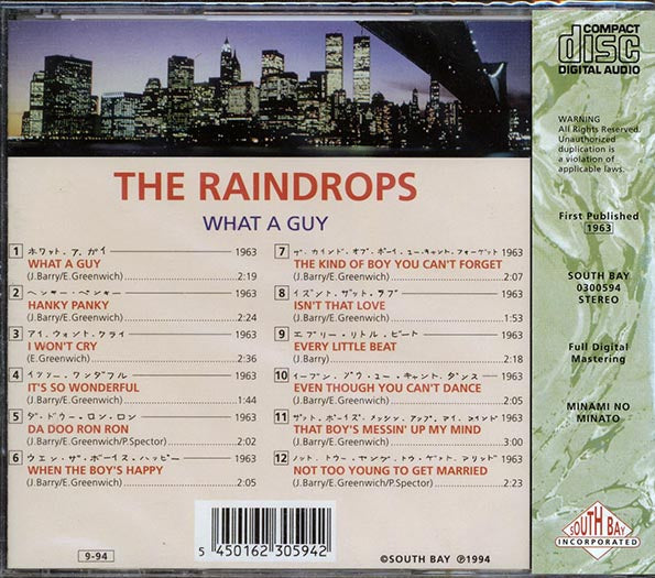 The Raindrops - What A Guy (CD)