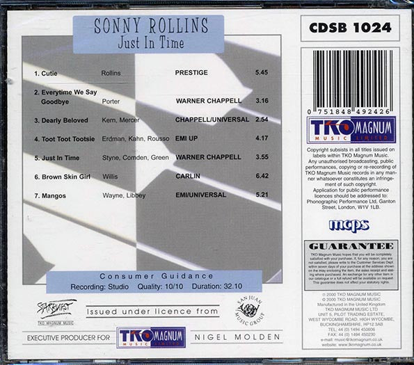 Sonny Rollins - Just In Time (CD)