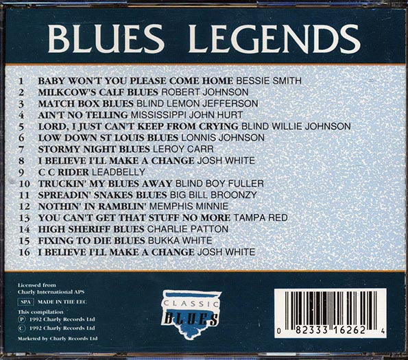 Robert Johnson, Blind Lemon Jefferson, Leadbelly, Etc. - Blues Legends: Low Down St. Louis Blues (CD)