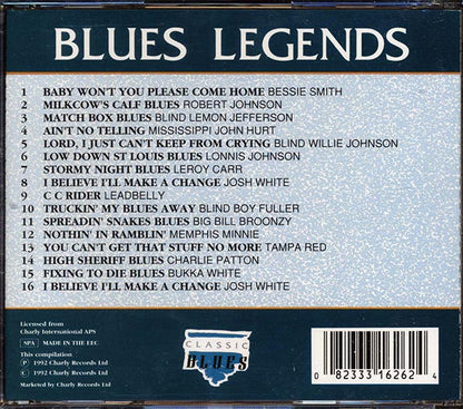 Robert Johnson, Blind Lemon Jefferson, Leadbelly, Etc. - Blues Legends: Low Down St. Louis Blues (CD)