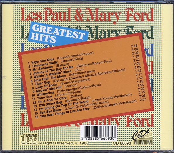 Les Paul, Mary Ford - Greatest Hits (CD)