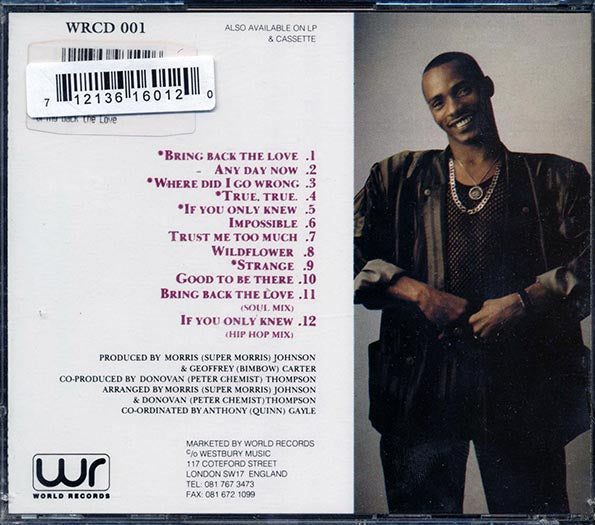 Sanchez - Bring Back The Love (CD)
