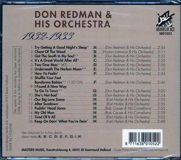 Don Redman & His Orchestra - 1932-1933 (CD)