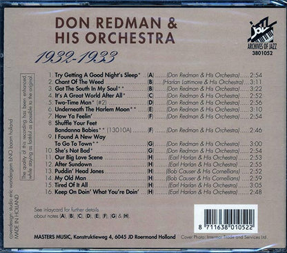 Don Redman & His Orchestra - 1932-1933 (CD)
