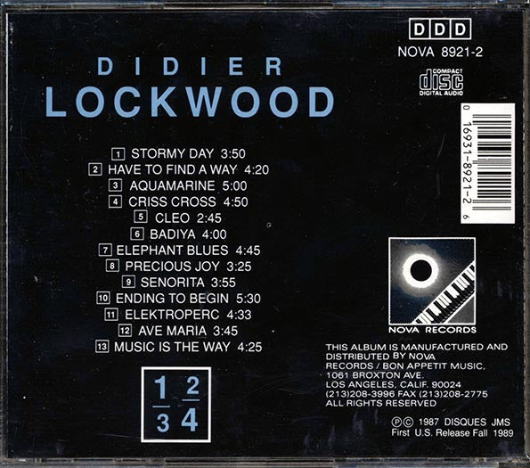Didier Lockwood - 1 2 3 4 (CD)