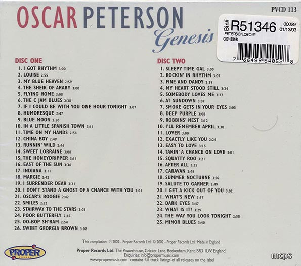 Oscar Peterson - Genesis (51 tracks) (CD)