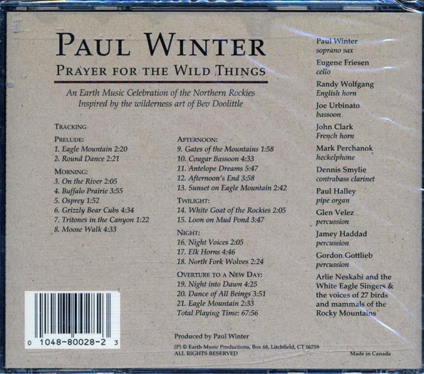 Paul Winter - Prayer For The Wild Things (CD)