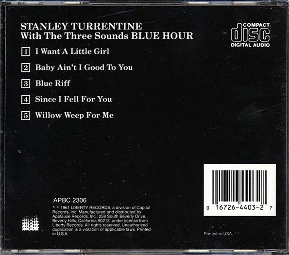 Stanley Turrentine With The Three Sounds - Blue Hour (CD)