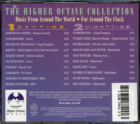 Ottmar Liebert, Cusco, Eko, Etc. - The Higher Octave Collection: Music From Around The World For Around The Clock (CD)