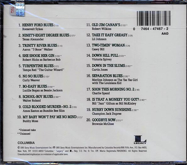 Roosevelt Sykes, Texas Alexander, T-Bone Walker, Etc. - Legends Of The Blues Volume 2 (CD)