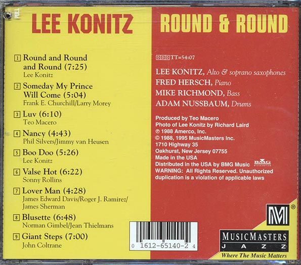 Lee Konitz - Round & Round (CD)