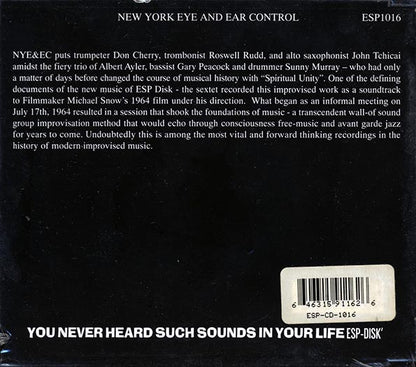 Albert Ayler, Don Cherry, John Tchicai - New York Eye And Ear Control (CD)