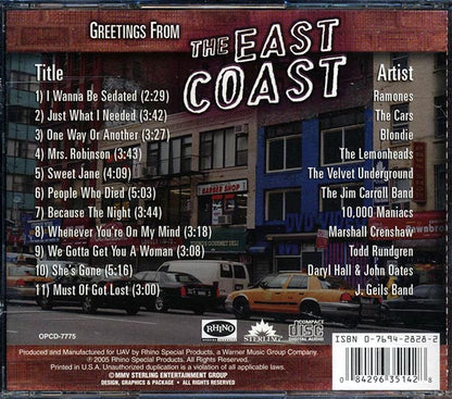 The Ramones, The Cars, Blondie, J. Geils Band, Etc. - Greetings From The East Coast (CD)