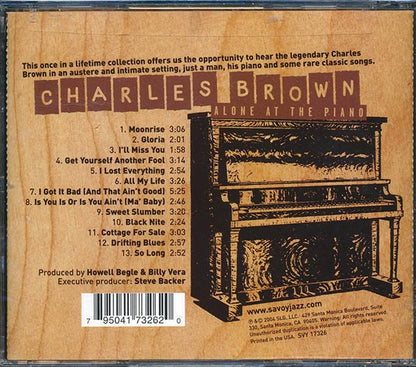 Charles Brown - Alone At The Piano (CD)