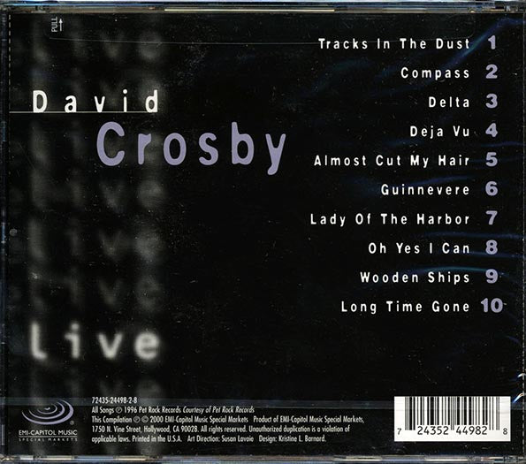 David Crosby - David Crosby Live (CD)