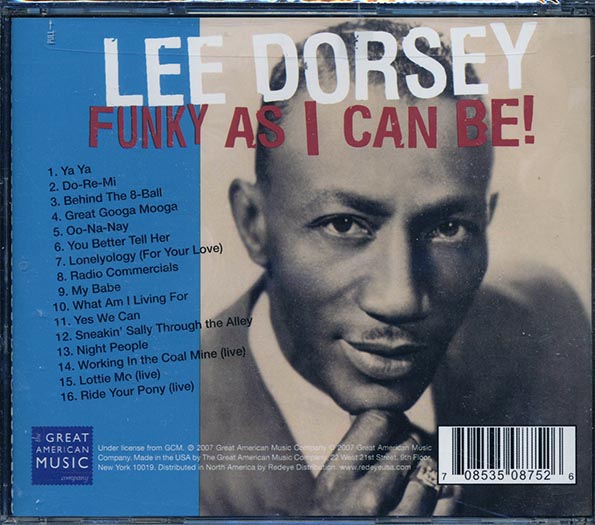 Lee Dorsey - Funky As I Can Be (CD)