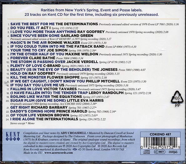 The Determinations, Act 1, Ray Godfrey, Garland Green, Etc. - Spring NYC Soul (CD)