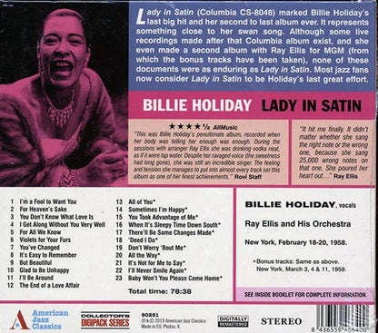 Billie Holiday - Lady In Satin (CD)