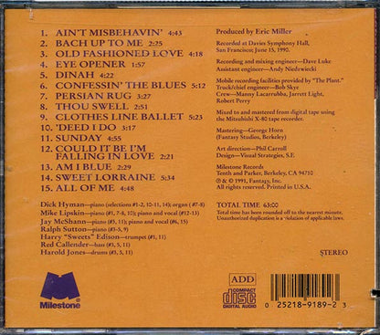 Dick Hyman, Ralph Sutton, Jay McShann, Etc. - Stride Piano Summit (CD)