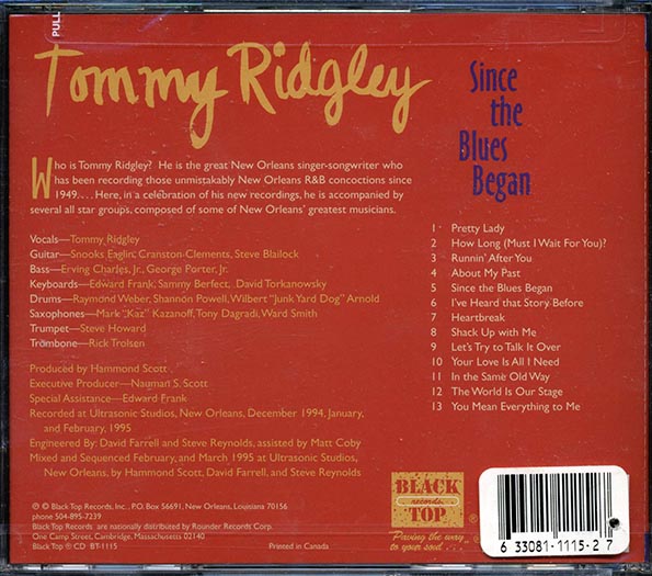 Tommy Ridgley - Since The Blues Began (CD)