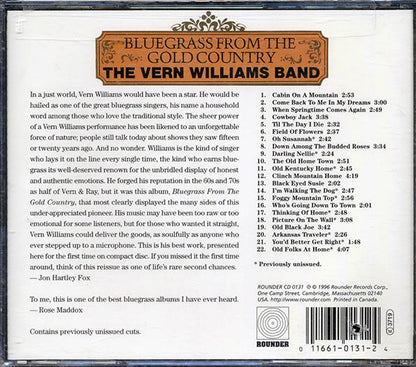 Vern Williams Band - Bluegrass From The Gold Country (22 tracks) (CD)