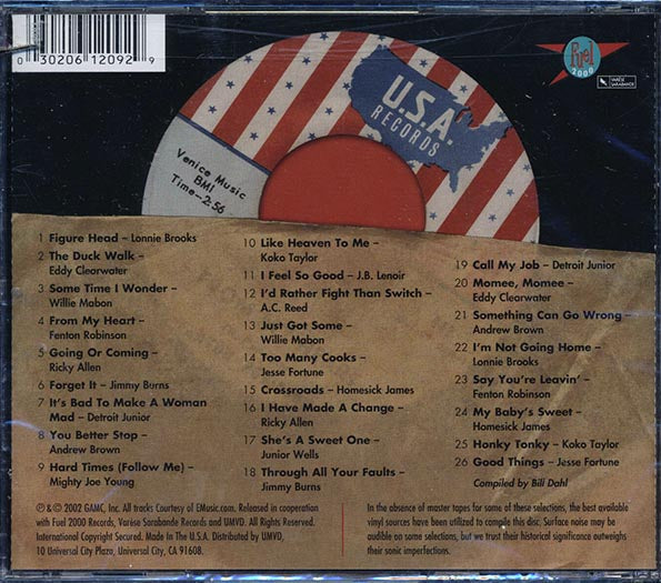 Jr. Wells, Lonnie Brooks, Eddy Clearwater, Etc. - The USA Records Blues Story (26 tracks) (marked/ltd stock) (remastered) (CD)