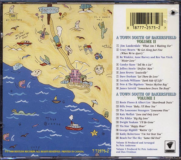 Dwight Yoakam, Jim Lauderdale, Crazy Hearts, Anne Harvey, Etc. - A Town South Of Bakersfield Volumes 1 & 2 (2 albums on 1 CD) (20 tracks) (CD)