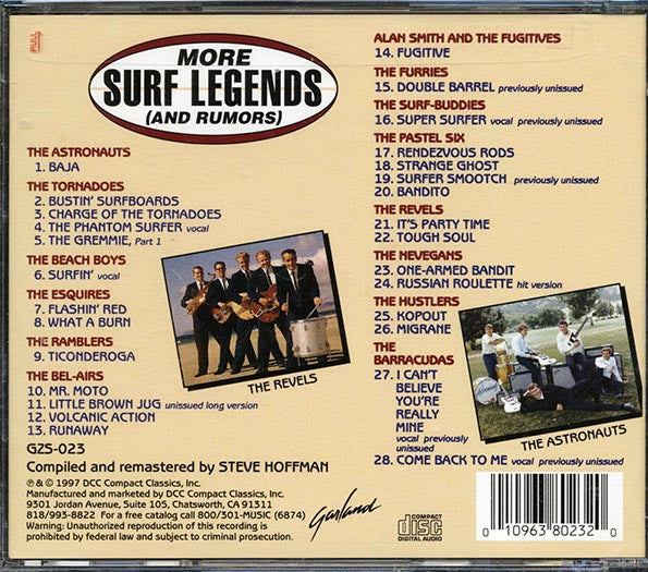 The Tornadoes, The Astronauts, The Esquires, The Bel-Airs, Etc. - More Surf Legends (And Rumors) (28 tracks) (CD)