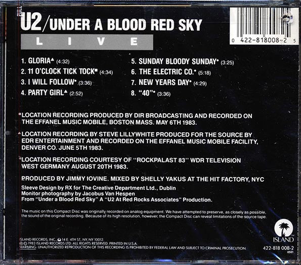 U2 - Under A Blood Red Sky (CD)