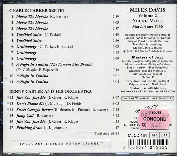 Miles Davis - Young Miles Volume 2: 1946 (CD)