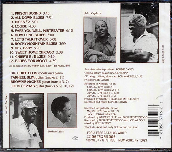 Big Chief Ellis, Tarheel Slim, Brownie McGhee, John Cephas - Big Chief Ellis (CD)