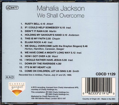 Mahalia Jackson - We Shall Overcome (CD)