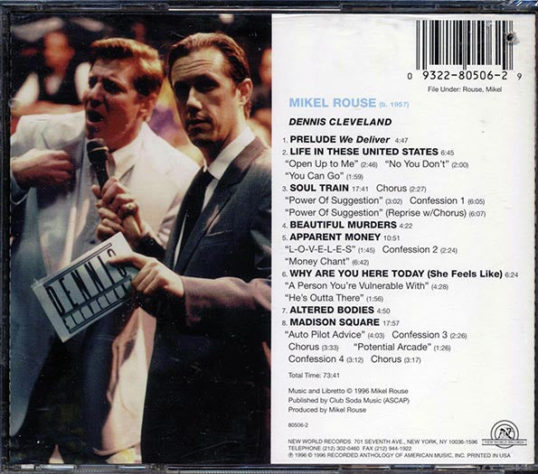 Mikel Rouse - Dennis Cleveland (CD)