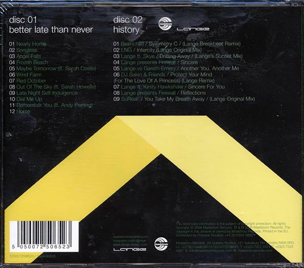 Lange - Better Late Than Never (21 tracks) (CD)