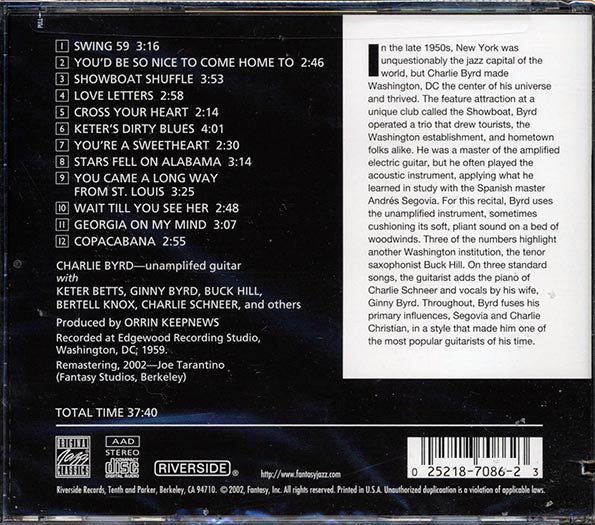 Charlie Byrd Trio - Byrd In The Wind (CD)