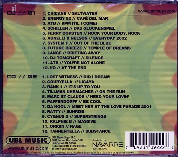 Chicane, Energy 52, ATB, Schiller, Ferry Corsten, Etc. - Best Of Trance Hits Volume 1 (24 tracks) (CD)