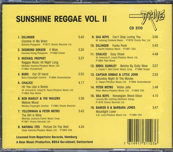 Natural Ites, Captain Sinbad, Buro, Yellowman, Etc. - Sunshine Reggae Volume 2 (CD)
