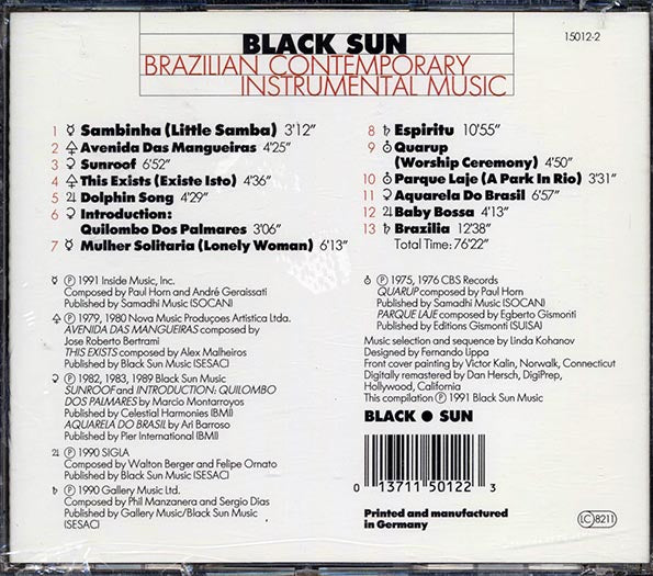 Paul Horn, Azymuth, Marcio Montarroyos, Etc. - Black Sun: Brazilian Contemporary Instrumental Music (CD)