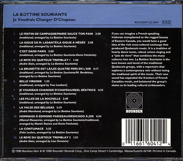 La Bottine Souriante - Je Voudrais Changer D'Chapeau (CD)