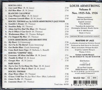 Louis Armstrong - Volume 8: 1925-1926 Complete Edition (CD)