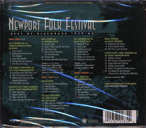 Lester Flatt, Earl Scruggs, Hylo Brown, Etc. - Newport Folk Festival: Best Of Bluegrass 1959-1966 (51 tracks) (3xCD) (24-bit mastering) (CD)