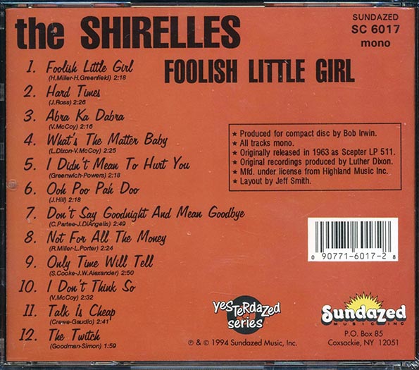 The Shirelles - Foolish Little Girl (CD)